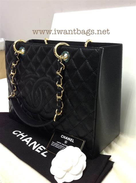 chanel gst black gold